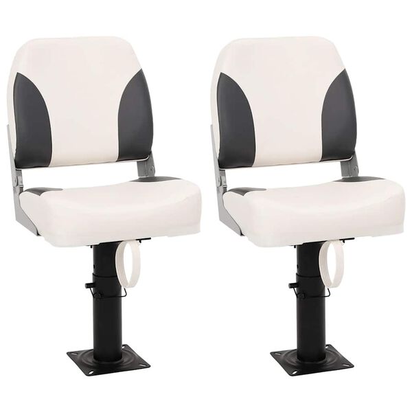 vidaXL foldbart b&aring;ds&aelig;des&aelig;t med 2 s&aelig;t, lav rygl&aelig;n