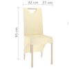 vidaXL spisebordsstole 4 stk. kunstl&aelig;der cremefarvet