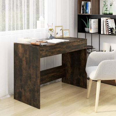 vidaXL skrivebord 101x50x76,5 cm konstrueret træ røget egetræsfarve