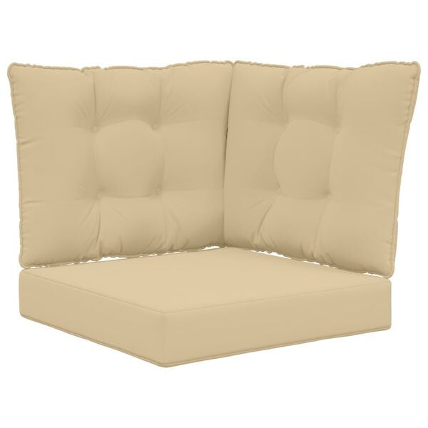 vidaXL Udend&oslash;rs Sofa Pude 3 pcs Beige Polyester
