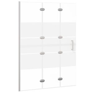 vidaXL foldbar bruseafsk&aelig;rmning 100x140 cm sikkerhedsglas hvid