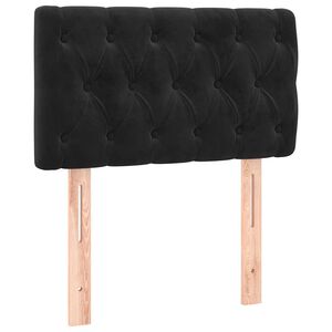 vidaXL sengegavl 80x7x78/88 cm fl&oslash;jl sort