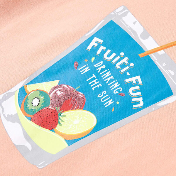 T-shirt til b&oslash;rn str. 104 lys orange