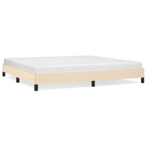 vidaXL sengeramme uden madras 200x200 cm stof cremefarvet