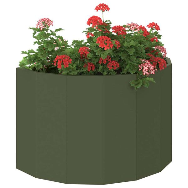 vidaXL Plantekasse Oliven gr&oslash;n 60 x 30 x 35 cm St&aring;l