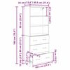 vidaXL Highboard Artisan Egetr&aelig; 69,5 x 34 x 180 cm Konstrueret tr&aelig;