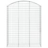 vidaXL buet gabionkurv 150x50x180/200 cm galvaniseret jern