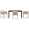 vidaXL Have Spisebordss&aelig;t 5 pcs Beige polyrattan