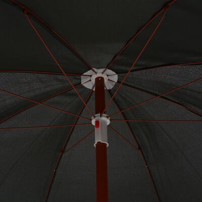 vidaXL parasol med stålstang 240 cm antracitgrå