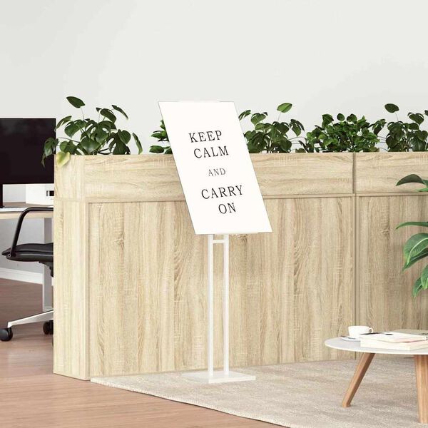 vidaXL Messesk&aelig;rme 2 pcs Hvid 26,5 x 26,5 x 150 cm St&aring;l