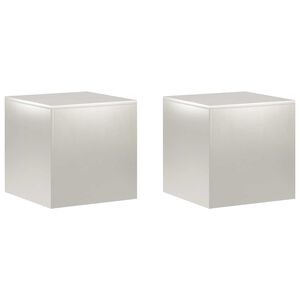 vidaXL Planteholder 2 pcs S&oslash;lv 40 x 40 x 40 cm St&aring;l