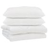 vidaXL Dyne med pude 3 stk. Hvid Mikrofiber