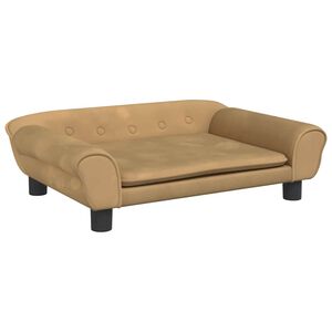 vidaXL hundeseng 70x48x22 cm velour brun