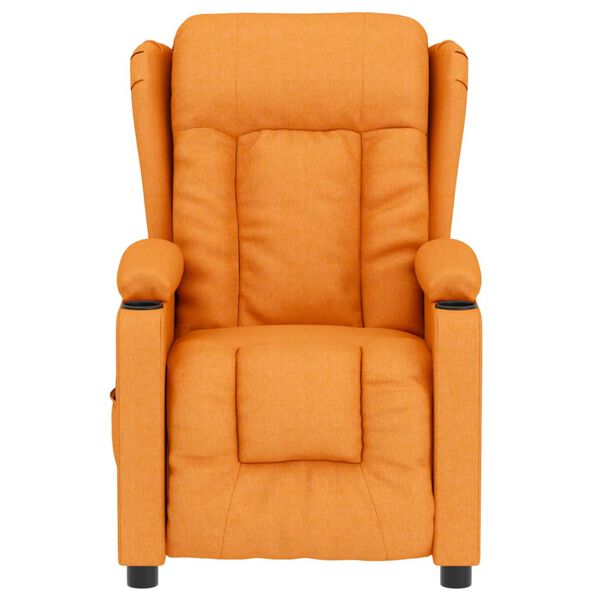 vidaXL massagestol med løftefunktion stof mørkegul