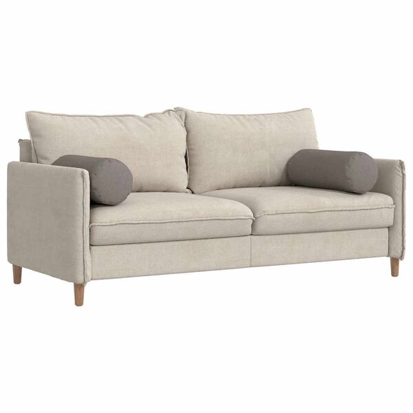 vidaXL Bolsterpuder 2 pcs Gråbrun Ø 25 x 70 cm Stof