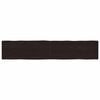 vidaXL bordplade 200x40x(2-4) cm naturlig kant behandlet tr&aelig; m&oslash;rkebrun