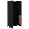 vidaXL Highboard Sort eg 69,5 x 34 x 180 cm Konstrueret tr&aelig;