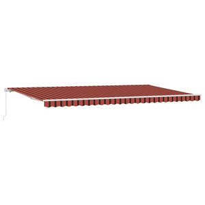 vidaXL Udtr&aelig;kkelig markise Orange og Brun 600 &times; 300 cm