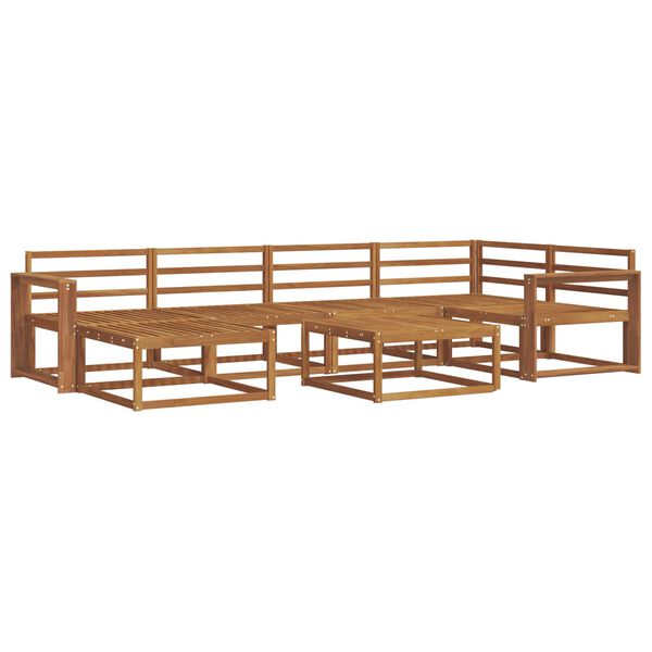 vidaXL Udend&oslash;rs sofagruppe 7 pcs Naturfarvet Massivt Akacietr&aelig;