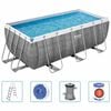 Bestway Power Steel swimmingpools&aelig;t 412x201x122 cm rektangul&aelig;r
