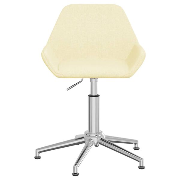 vidaXL drejelig kontorstol stof cremefarvet