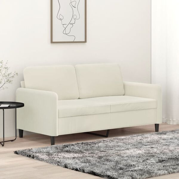 vidaXL 2-personers sofa 140 cm velour cremefarvet