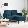 vidaXL 2-personers sofa med chaiselong L-formet 125 cm fl&oslash;jl bl&aring;