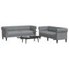 vidaXL Stue Sofa 2 pcs Lysegr&aring; Stof