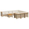 vidaXL sofas&aelig;t til haven 11 dele med hynder polyrattan beige