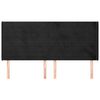 vidaXL sengegavl med kanter 163x16x118/128 cm fl&oslash;jl sort