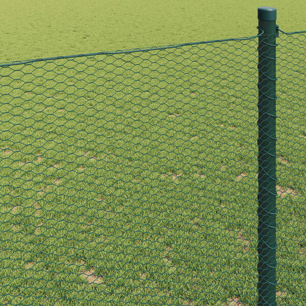 vidaXL Hexagon Hegn Gr&oslash;n 1,2 x 10 m PVC