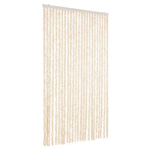 vidaXL flueforh&aelig;ng 100x220 cm chenille beige og hvid