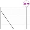 vidaXL Hegnsp&aelig;l Gr&aring; 25 x 1,6 m (50 mm net) St&aring;l og PVC