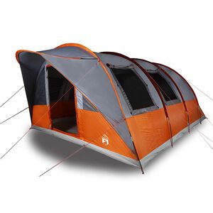 vidaXL 5-personers campingtelt vandt&aelig;t gr&aring; og orange
