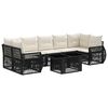 vidaXL Havesofa S&aelig;t 8 stk. Sort og Cremehvid polyrattan