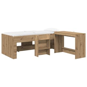 vidaXL B&oslash;rneseng med skrivebord 2 stk. Artisan-eg Konstrueret tr&aelig;