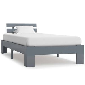 vidaXL sengestel massivt fyrretr&aelig; 90 x 200 cm gr&aring;
