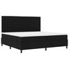 vidaXL Box spring seng med madras med LED Sort 200 x 200 cm Stof
