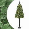 vidaXL Kunstigt h&aelig;ngslet juletr&aelig; med julekugler 120 cm 150 LED'er