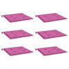 vidaXL hynder til havestol 6 stk. 50x50x4 cm stof pink