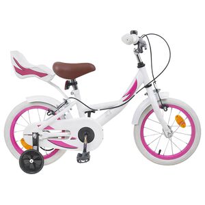 vidaXL B&oslash;rnecykel 16 tommer til 4-6 &aring;r gamle Hvid
