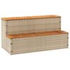 vidaXL spakant 100x50x50,5 cm polyrattan og massivt akacietr&aelig; beige