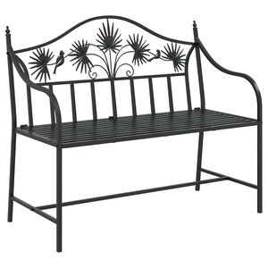 vidaXL Haveb&aelig;nk Sort 104 x 52,5 x 89 cm St&aring;l