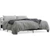 vidaXL sengestel 200x200 cm konstrueret tr&aelig; og metal sort