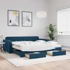 vidaXL daybed med udtr&aelig;k og skuffer 100x200 cm velour bl&aring;