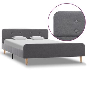 vidaXL sengestel 120 x 200 cm stof lysegr&aring;