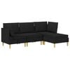 vidaXL Modulsofa s&aelig;t med opbevaring 4 pcs Sort Stof