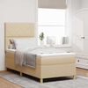 vidaXL Box spring seng med madras Creme 100 x 200 cm Stof