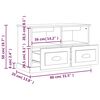 vidaXL tv-bord 80x35x50 cm konstrueret tr&aelig; sonoma-eg