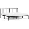 vidaXL sengeramme med sengegavl 193x203 cm metal sort